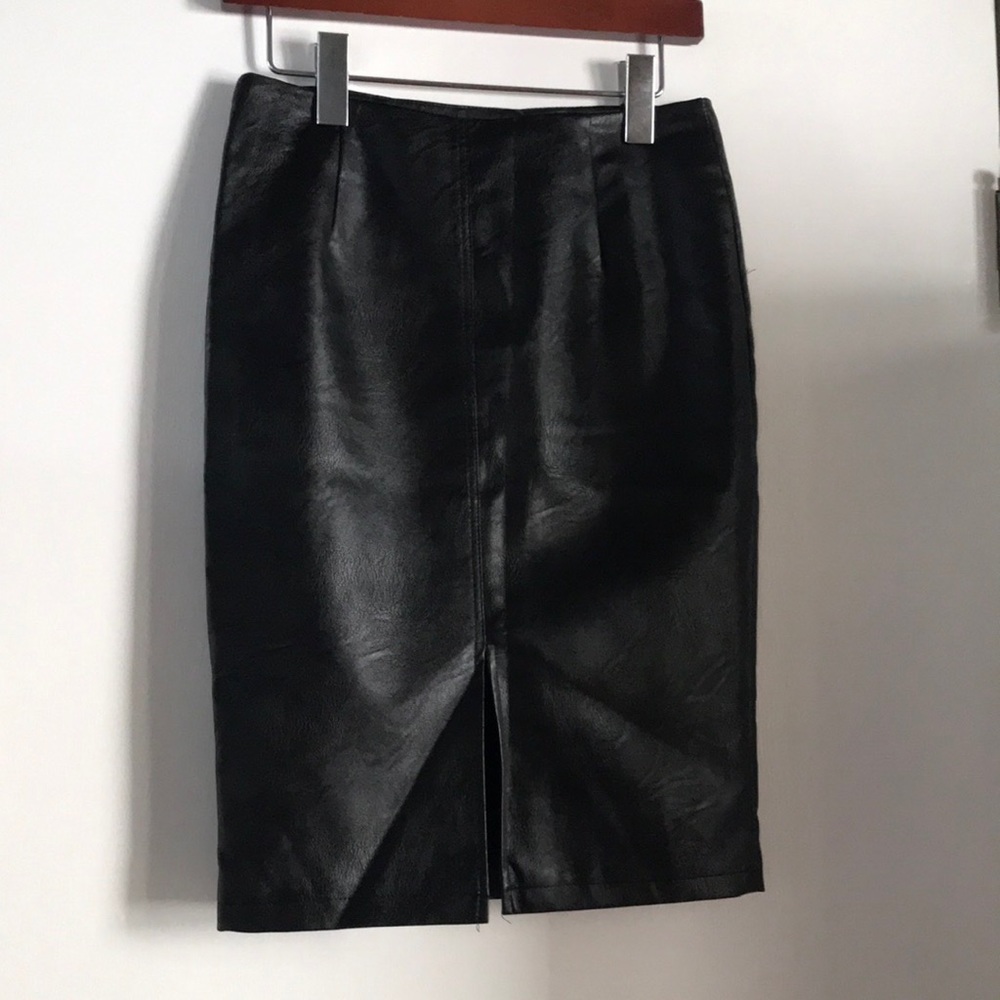 Faux Leather Skirt
